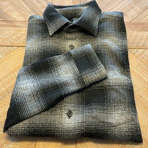 Express Long Sleeve Plaid Shirt - Flannel Look